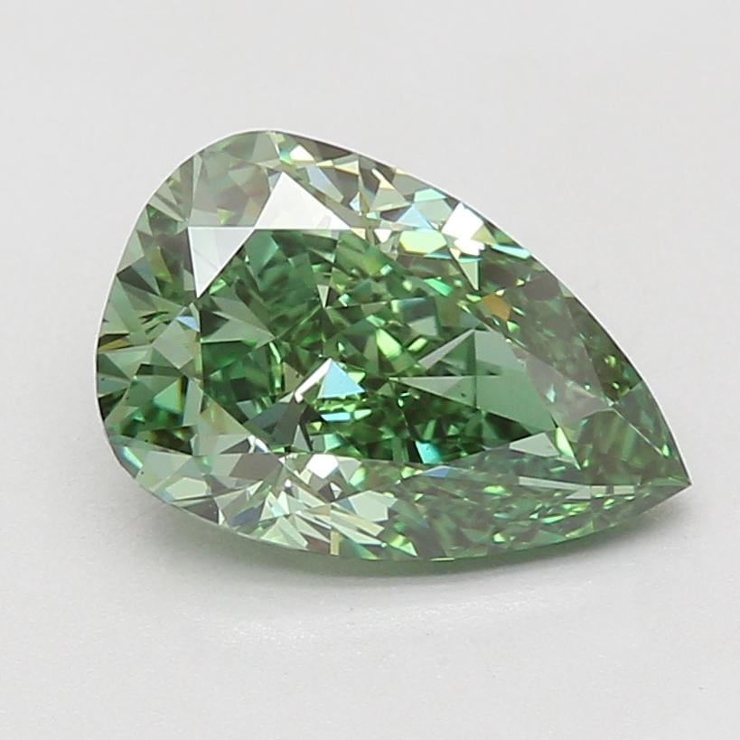3.05 Ct. Fancy Vivid Green Pear Lab Grown Diamond