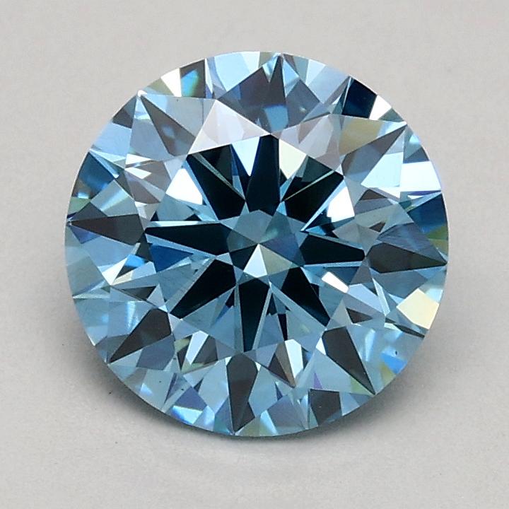 1.03 Ct. Fancy Vivid Blue Round Lab Grown Diamond