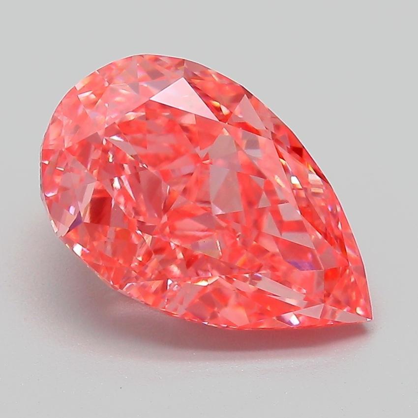4.61 Ct. Fancy Vivid Pink Pear Lab Grown Diamond