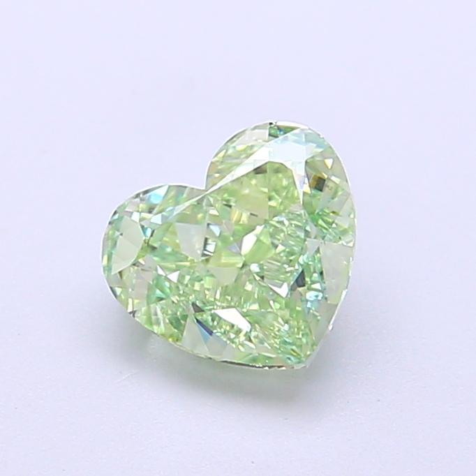 1.14 Ct. Fancy Vivid Green Heart Lab Grown Diamond