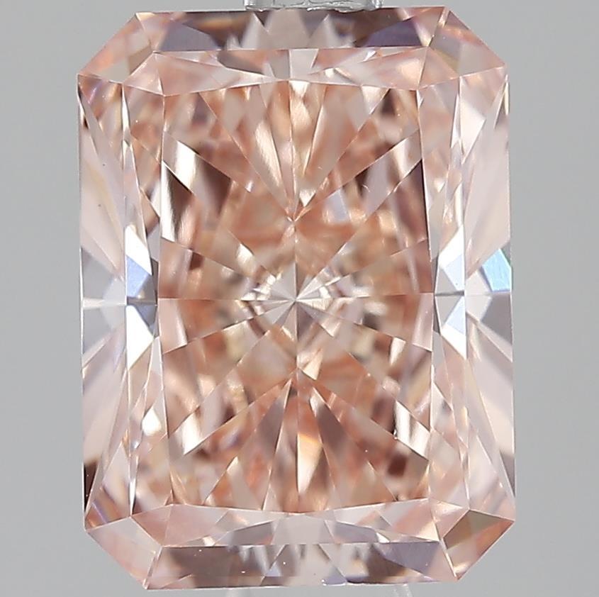 2.87 Ct. Fancy Intense Pinkish Orange Radiant Lab Grown Diamond