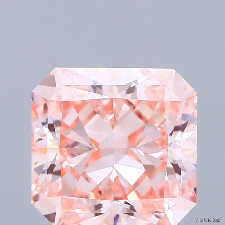 3.00 Ct. Fancy Intense Pink Radiant Lab Grown Diamond