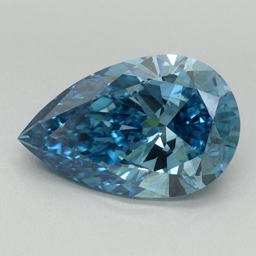 3.01 Ct. Fancy Vivid Blue Pear Lab Grown Diamond