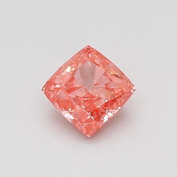 0.42 Ct. Fancy Vivid Pink Cushion Lab Grown Diamond