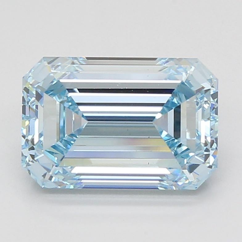 4.07 Ct. Fancy Intense Blue Emerald Lab Grown Diamond