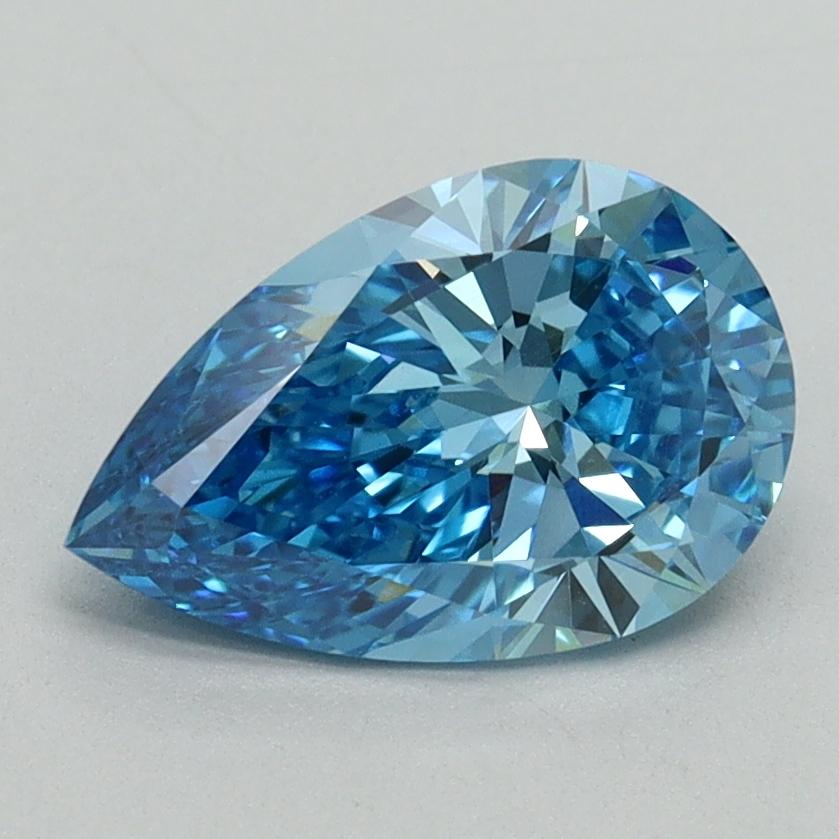 1.51 Ct. Fancy Vivid Blue Pear Lab Grown Diamond