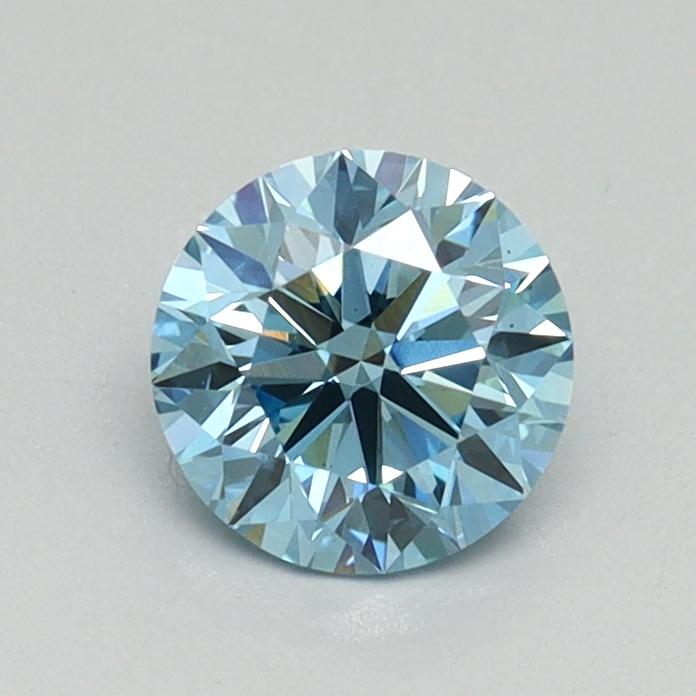 0.73 Ct. Fancy Vivid Blue Round Lab Grown Diamond