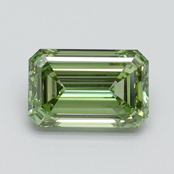 0.77 Ct. Fancy Vivid Green Emerald Lab Grown Diamond