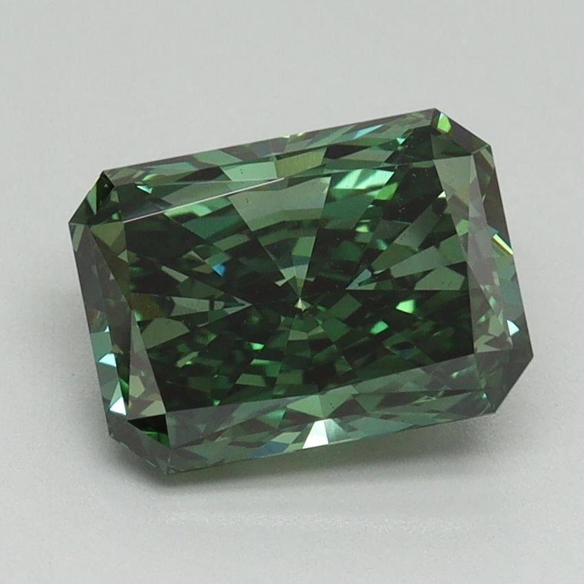 2.00 Ct. Fancy Vivid Pacific Green Radiant Lab Grown Diamond