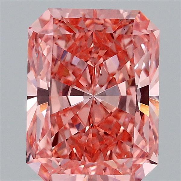 2.01 Ct. Fancy Vivid  Pink Radiant Lab Grown Diamond