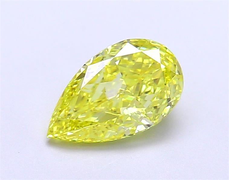 1.26 Ct. Fancy Vivid  Yellow Pear Lab Grown Diamond