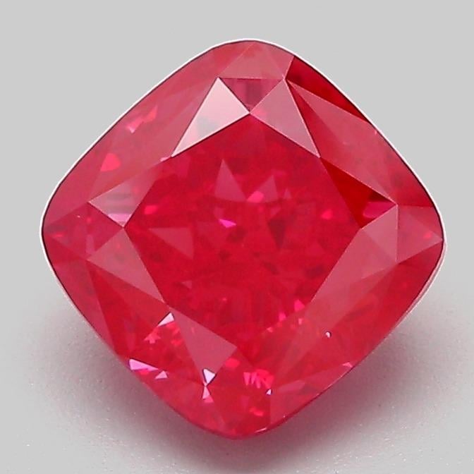 2.01 Ct. Fancy Vivid Red Cushion Lab Grown Diamond