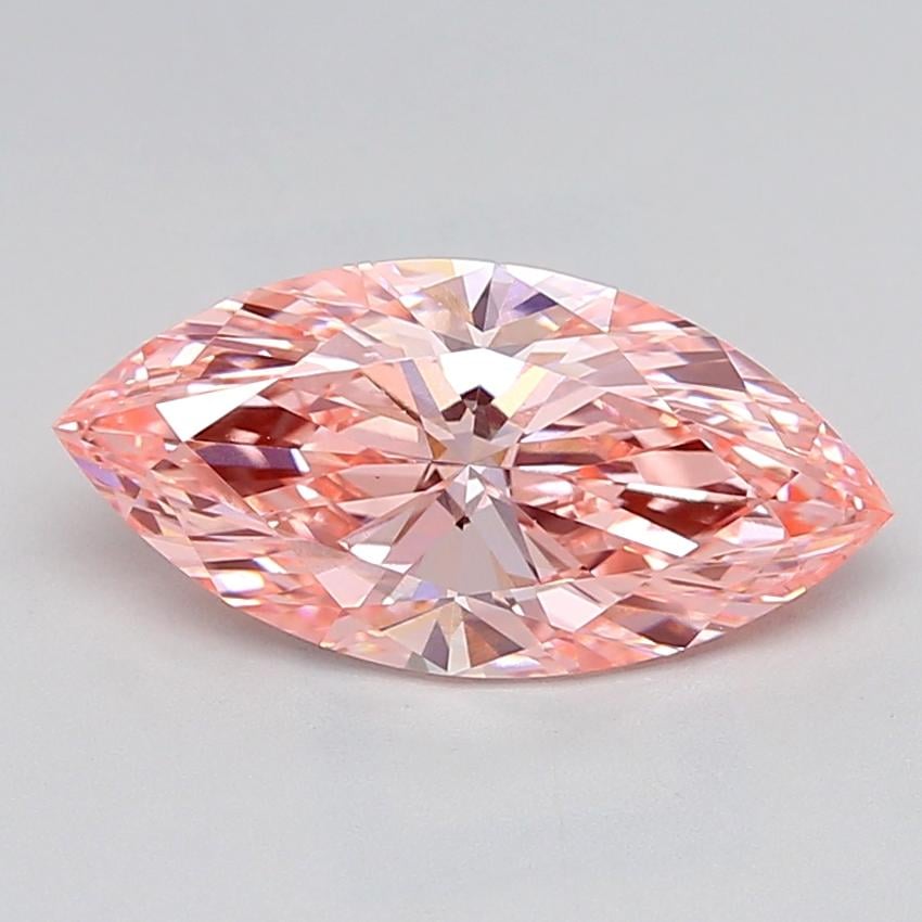 3.09 Ct. Fancy Vivid  Pink Marquise Lab Grown Diamond