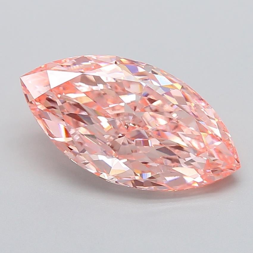 5.12 Ct. Fancy Vivid  Pink Marquise Lab Grown Diamond
