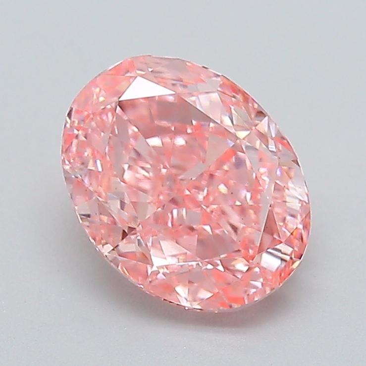2.17 Ct. Fancy Vivid  Pink Oval Lab Grown Diamond