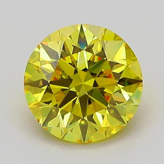 1.26 Ct. Fancy Vivid  Yellow Round Lab Grown Diamond