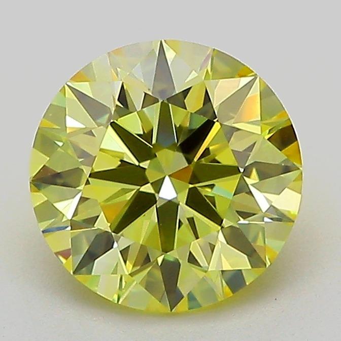 1.64 Ct. Fancy Intense  Yellow Round Lab Grown Diamond