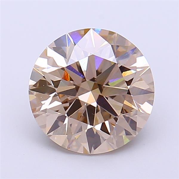 2.29 Ct. Light Brown Round Lab Grown Diamond
