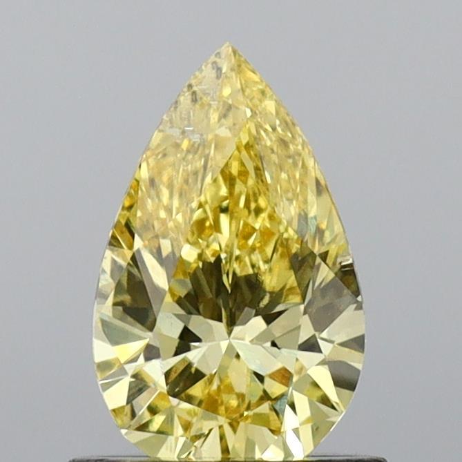 0.76 Ct. Fancy Intense Yellow Pear Lab Grown Diamond