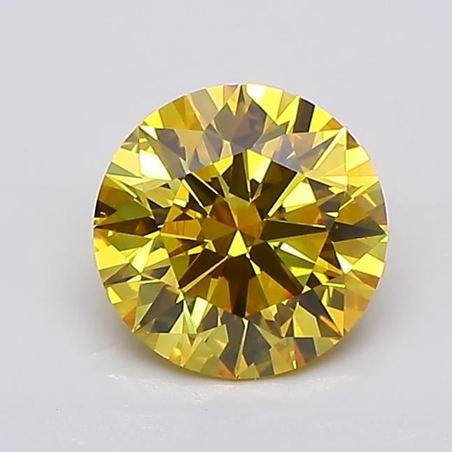 1.20 Ct. Fancy Vivid Yellow Round Lab Grown Diamond