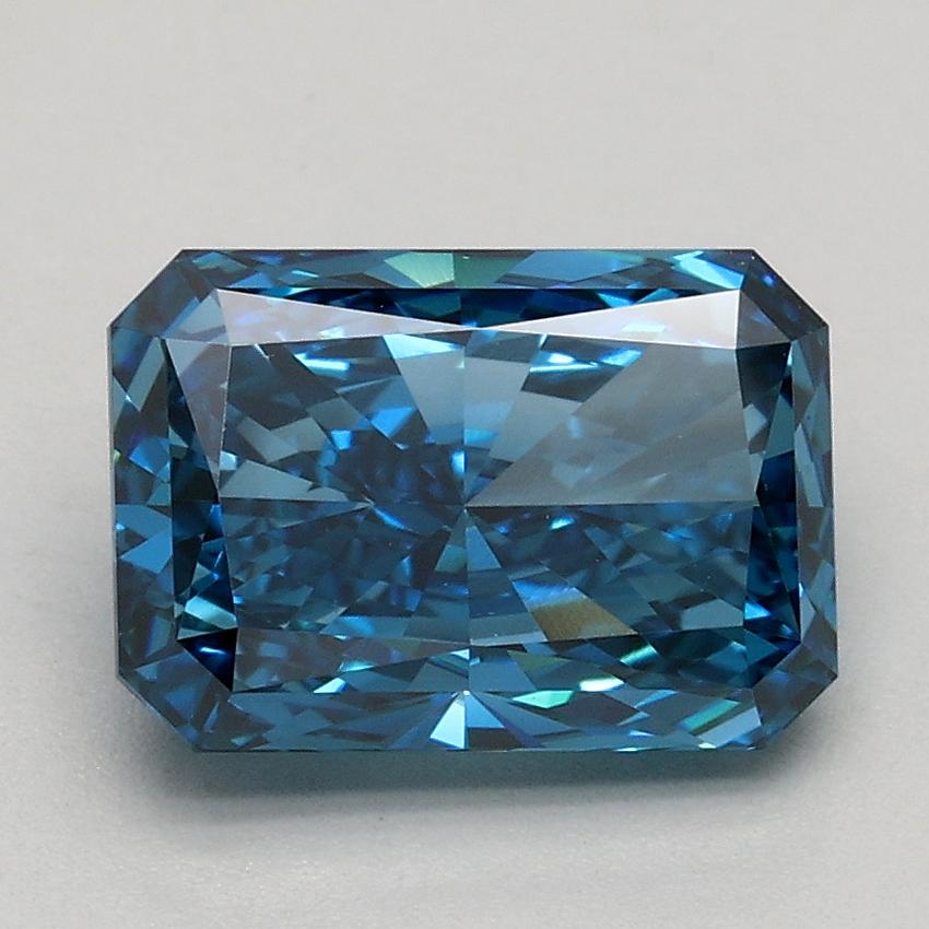 1.59 Ct. Fancy Vivid Blue Radiant Lab Grown Diamond