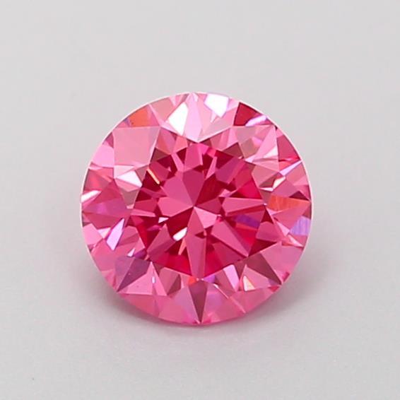0.51 Ct. Fancy Vivid Pink Round Lab Grown Diamond