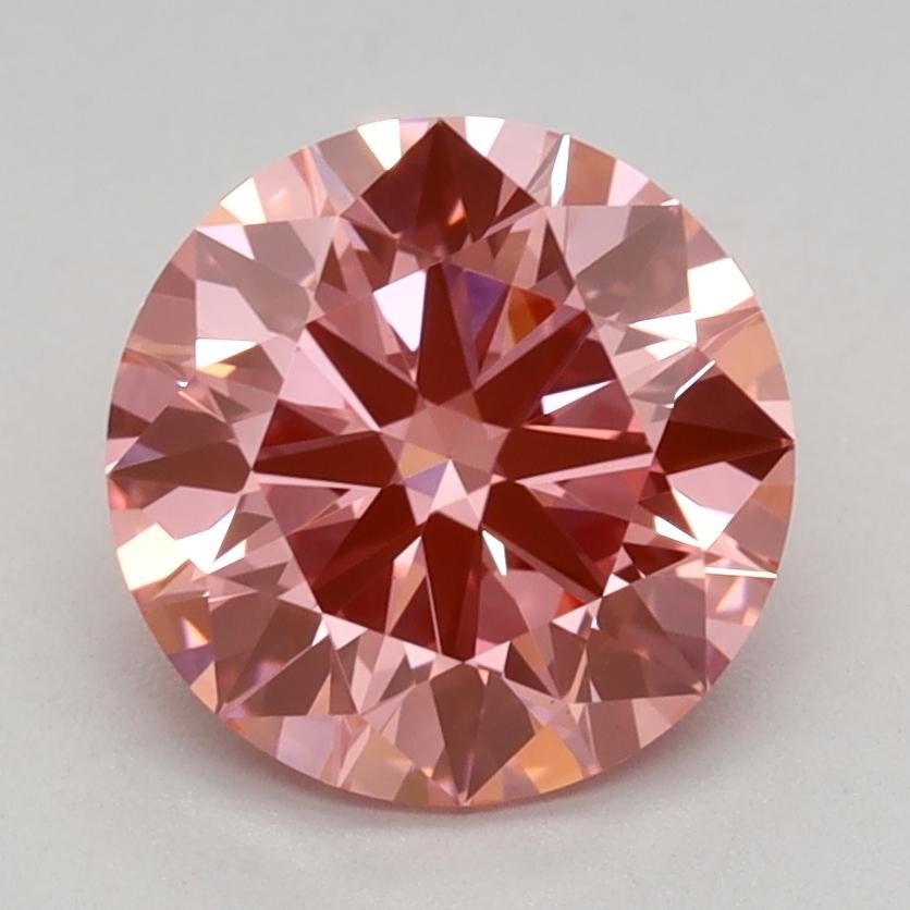 1.55 Ct. Fancy Vivid Pink Round Lab Grown Diamond