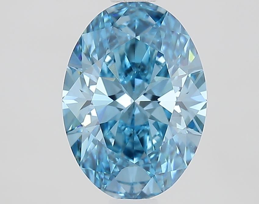 1.07 Ct. Fancy Vivid Blue Oval Lab Grown Diamond