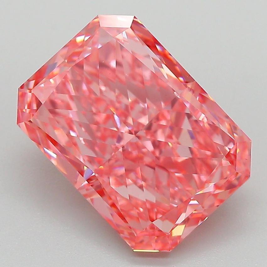 5.08 Ct. Fancy Vivid Pink Radiant Lab Grown Diamond