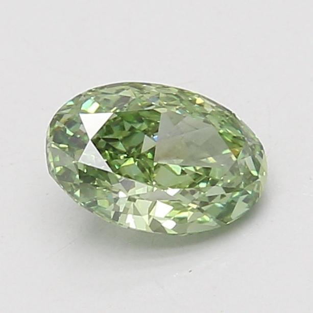 1.06 Ct. Fancy Vivid Green Oval Lab Grown Diamond