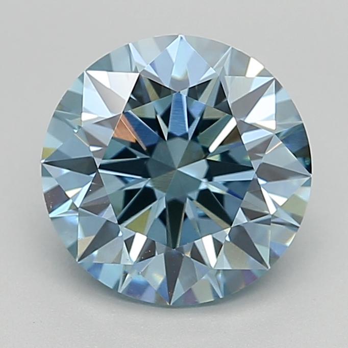 1.76 Ct. Fancy Vivid  Blue Round Lab Grown Diamond