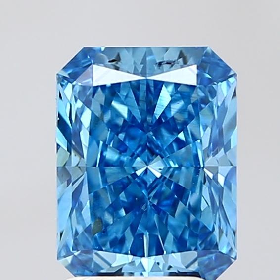 2.07 Ct. Fancy Vivid Blue Radiant Lab Grown Diamond