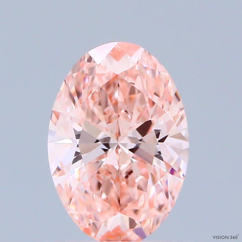 0.94 Ct. Fancy Vivid Pink Oval Lab Grown Diamond