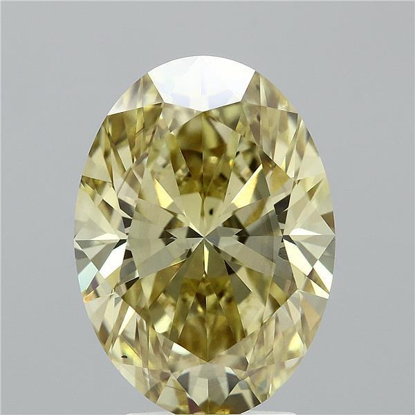 4.05 Ct. Fancy Intense Yellow Oval Lab Grown Diamond