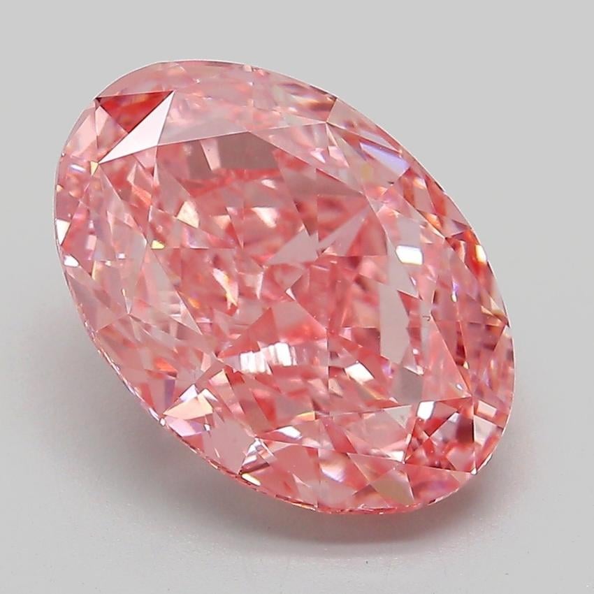 5.05 Ct. Fancy Vivid Pink Oval Lab Grown Diamond