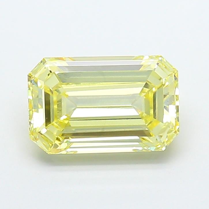 3.96 Ct. Fancy Yellow Emerald Lab Grown Diamond