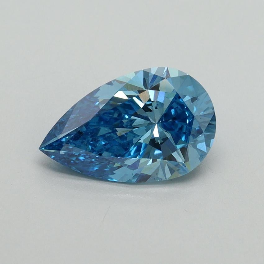 1.51 Ct. Fancy Vivid Blue Pear Lab Grown Diamond