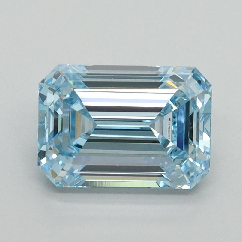 1.55 Ct. Fancy Vivid Blue Emerald Lab Grown Diamond