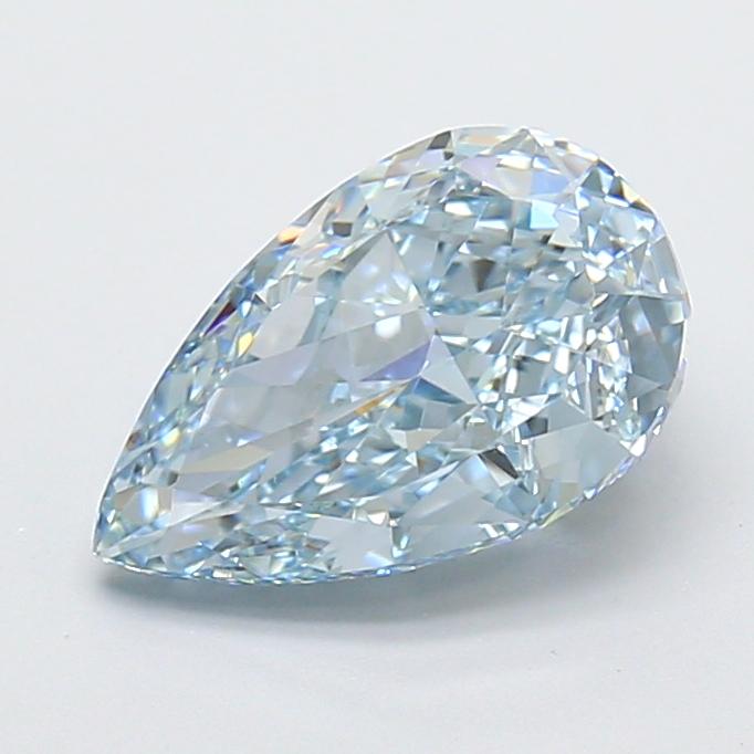 3.00 Ct. Fancy Intense  Blue Pear Lab Grown Diamond