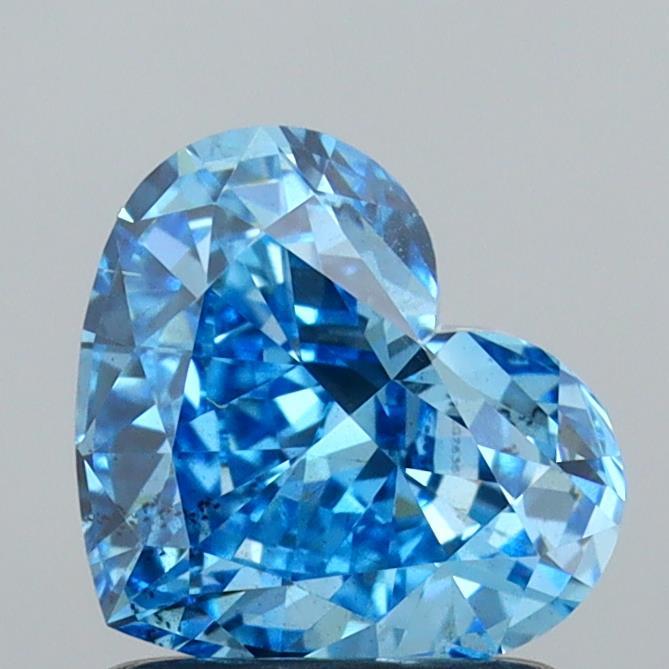 1.14 Ct. Fancy Vivid  Blue Heart Lab Grown Diamond