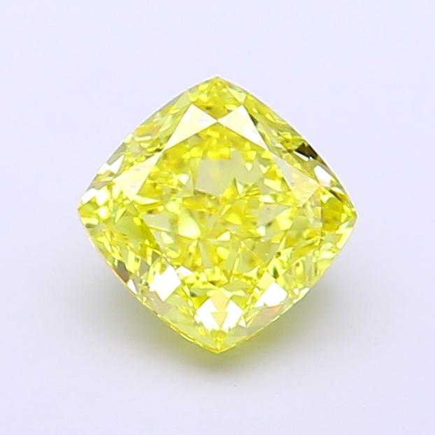 1.30 Ct. Fancy Intense  Yellow Cushion Lab Grown Diamond