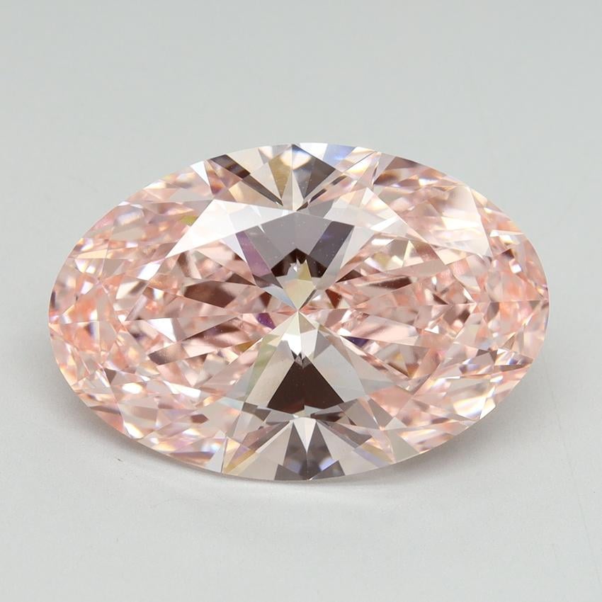 7.02 Ct. Fancy Vivid Pink Oval Lab Grown Diamond