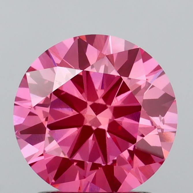 1.52 Ct. Fancy Vivid Pink Round Lab Grown Diamond
