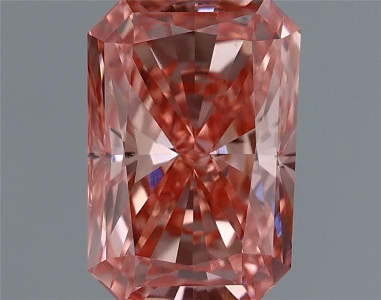 0.89 Ct. Fancy Vivid Pink Radiant Lab Grown Diamond