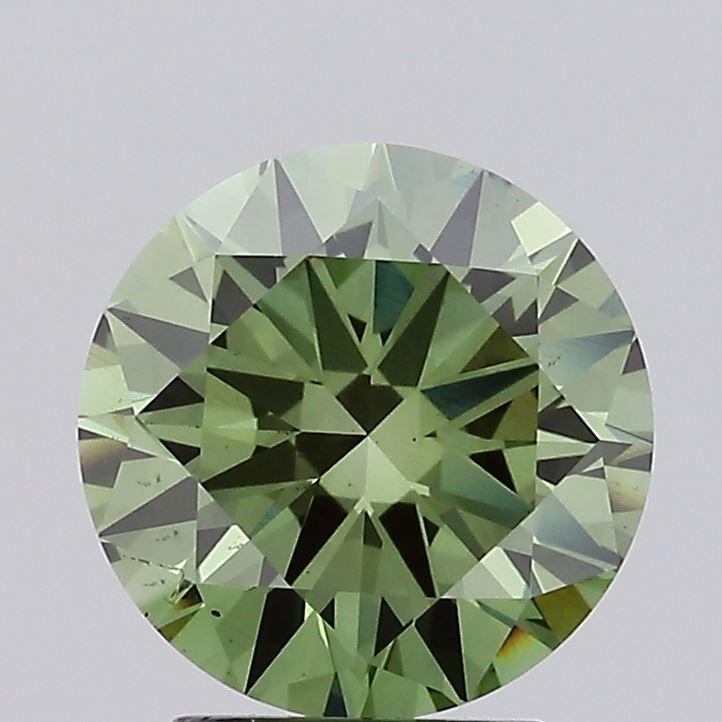 3.00 Ct. Fancy Vivid Green Round Lab Grown Diamond