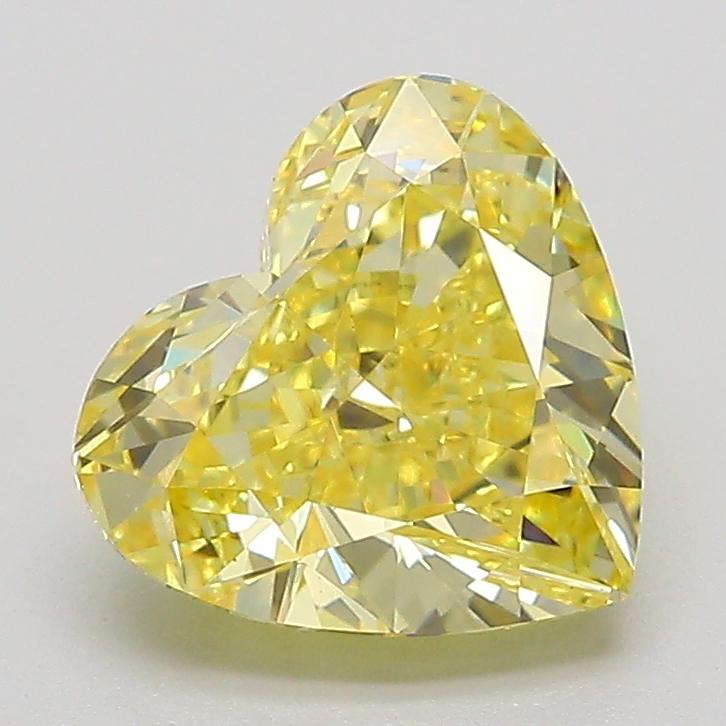 2.09 Ct. Fancy Vivid  Yellow Heart Lab Grown Diamond