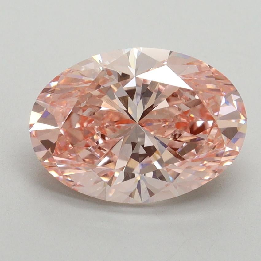 3.02 Ct. Fancy Vivid Pink Oval Lab Grown Diamond