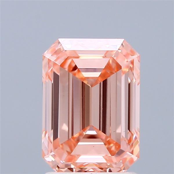 2.02 Ct. Fancy Intense Orangy Pink Emerald Lab Grown Diamond