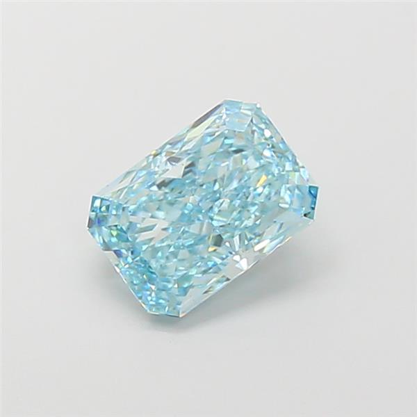 2.05 Ct. Fancy Vivid Greenish Blue Radiant Lab Grown Diamond