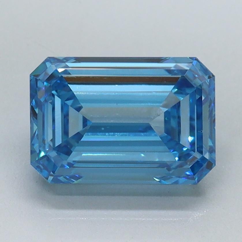 2.04 Ct. Fancy Vivid Malibu Blue Emerald Lab Grown Diamond